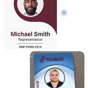 Poshmark Representative Badge with Photo - Scamers phone numbers